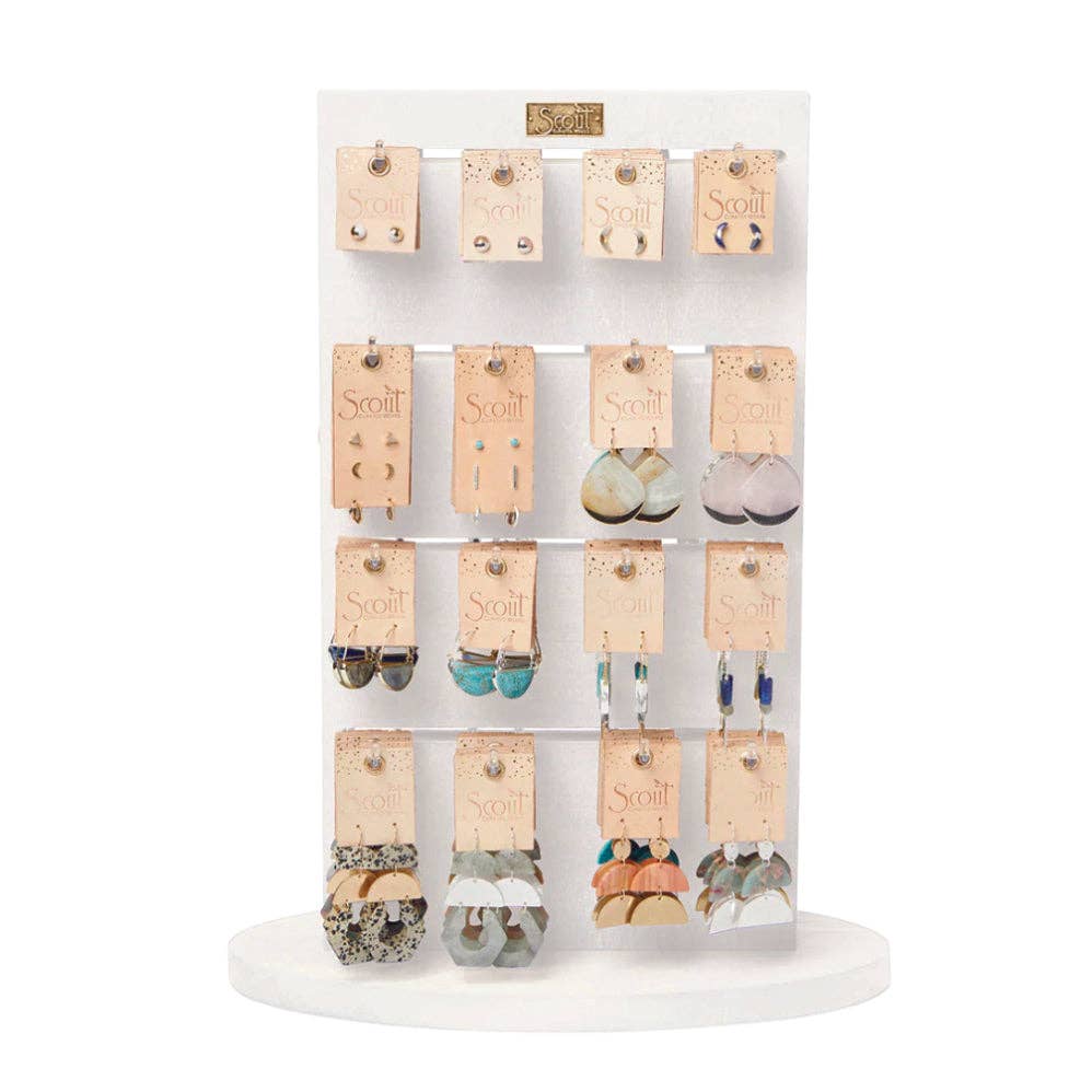 Large White Spinning Counter Display