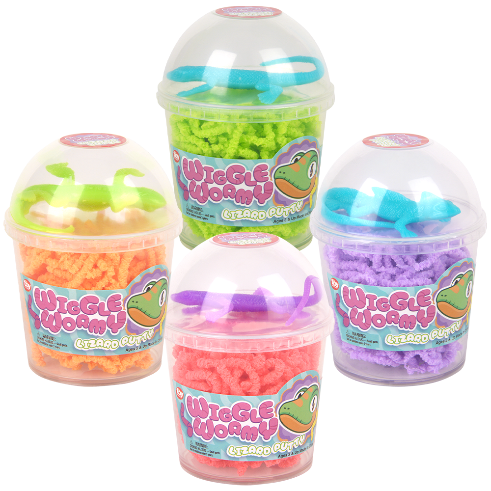 (T) 3.6" WIGGLE WORMY LIZARD PUTTY 12CT