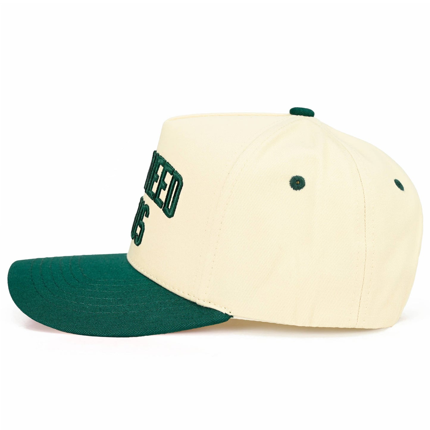 C.C Y'ALL NEED JESUS Embroidered Letter Two Tone Trucker Hat: Beige