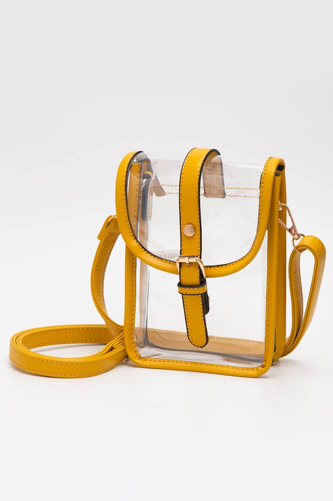 Clear Cross Body Stadium Concert Transparent Handbag: Gray