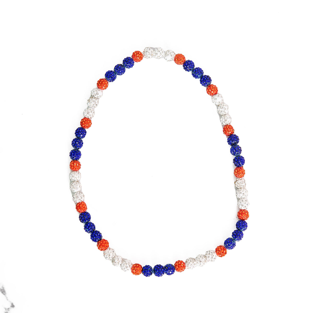 Bling Baseball Necklace: Purple and White