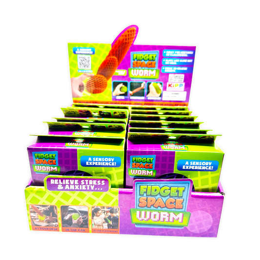 Fidget Space Worm Toy Assortment Boxed - 12/Display: Wholesale Price