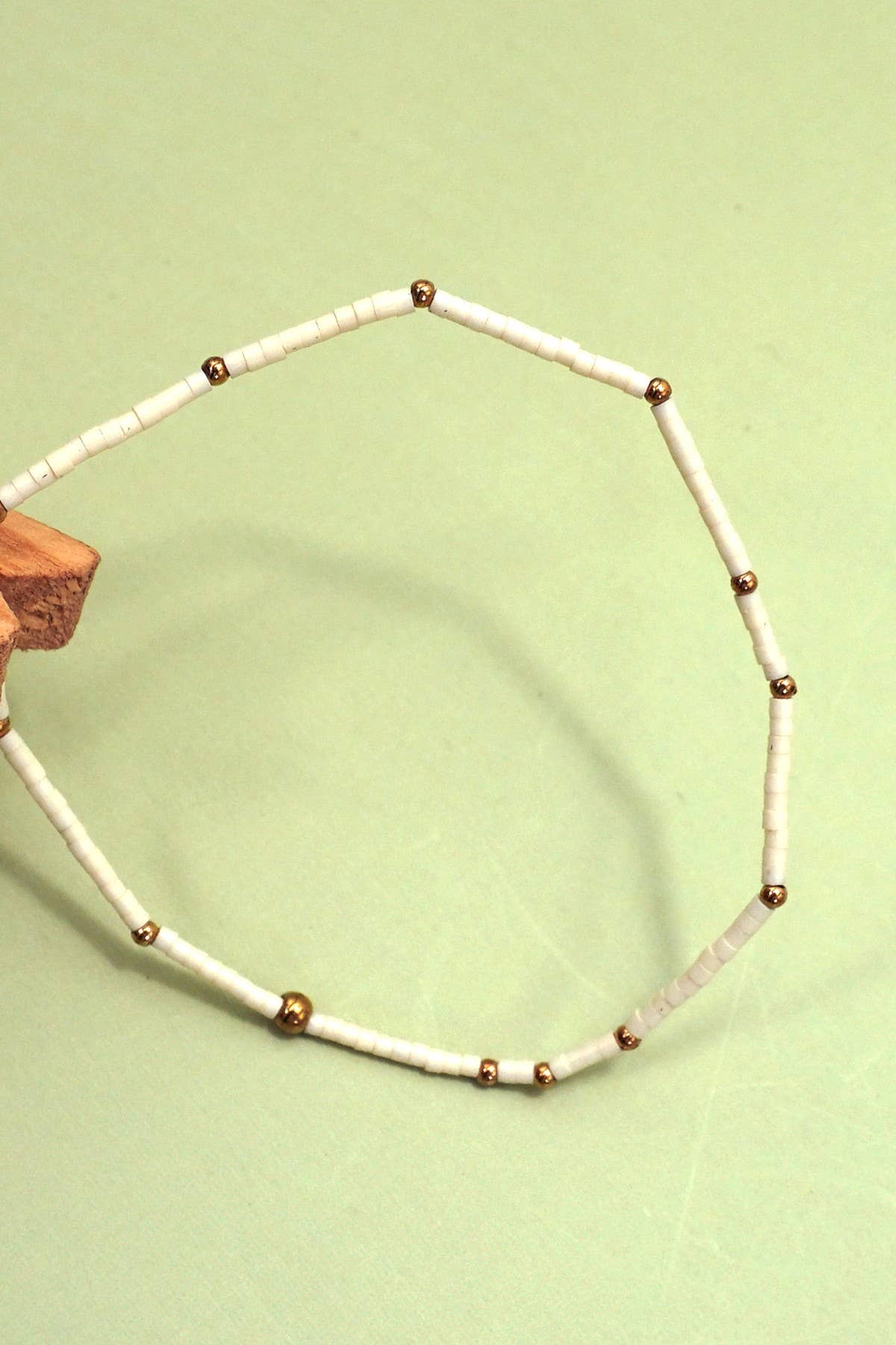 BOHO COLORFUL BALL BEADED BRACELET | 40B5178: OFF WHITE