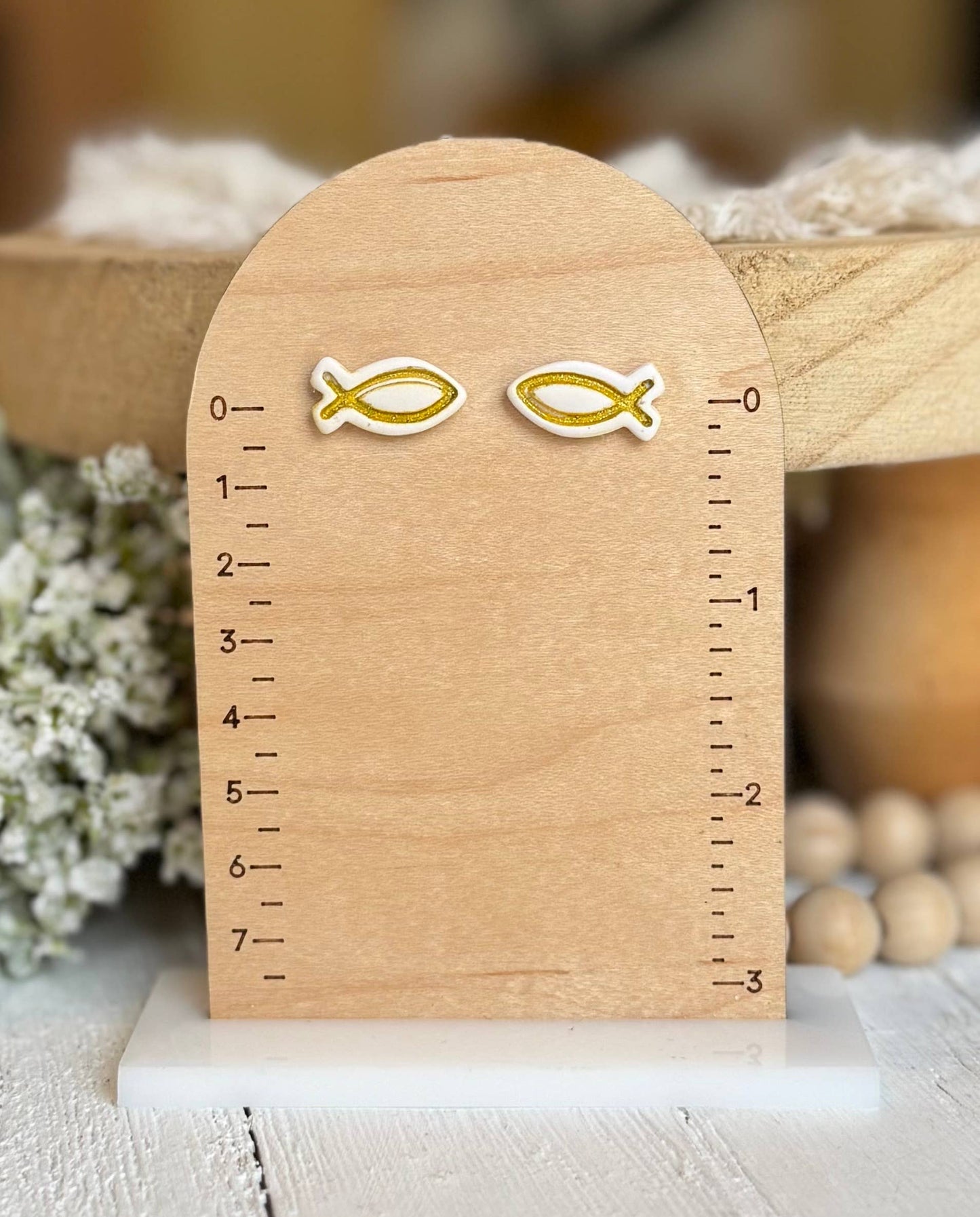 Religious Earrings : Cross with Heart