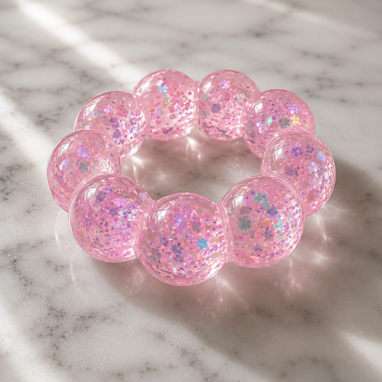 Feelzies™ Original Squishy Bracelet: Bubblegum Glow