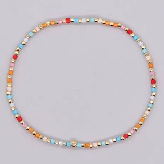 BOHO COLORFUL BALL BEADED BRACELET | 40B5178: MULTI