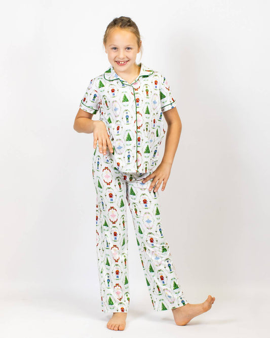 Girl's Nutcracker Waltz Sleep Pants Set    White/Multi   Set of 3   -Asst.: Medium (8-9)
