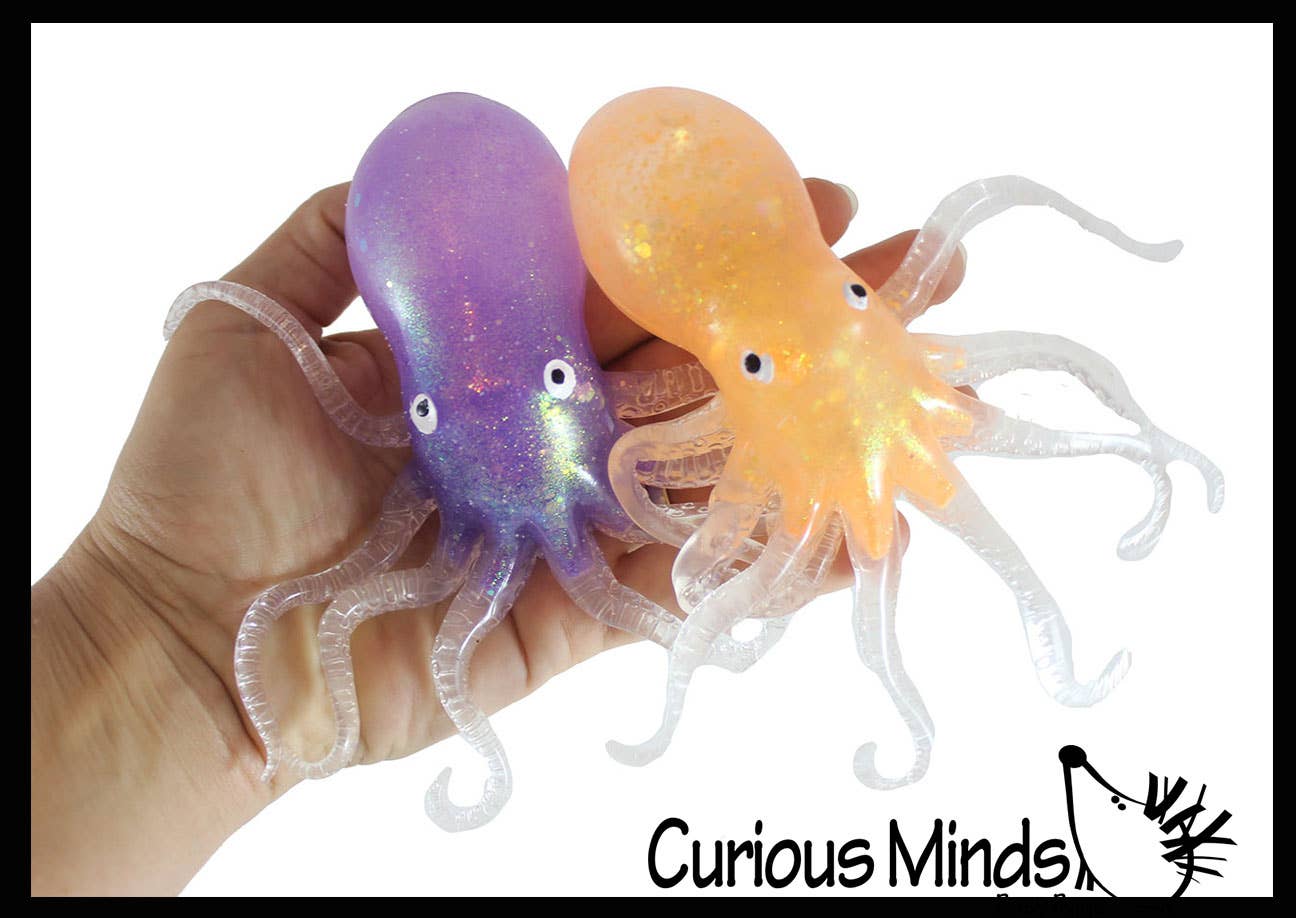 1 Gooey Gel Filled Octopus Fidget Stress Toy - Soft Squishy