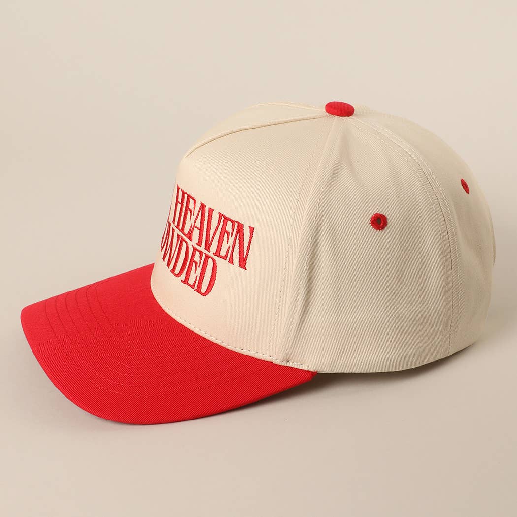 MAKE HEAVEN CROWDED Embroidery Baseball Cap: DENIM / One Size
