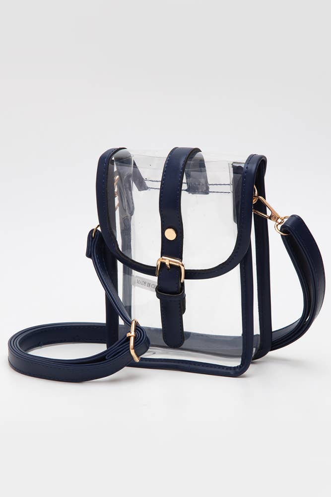 Clear Cross Body Stadium Concert Transparent Handbag: White