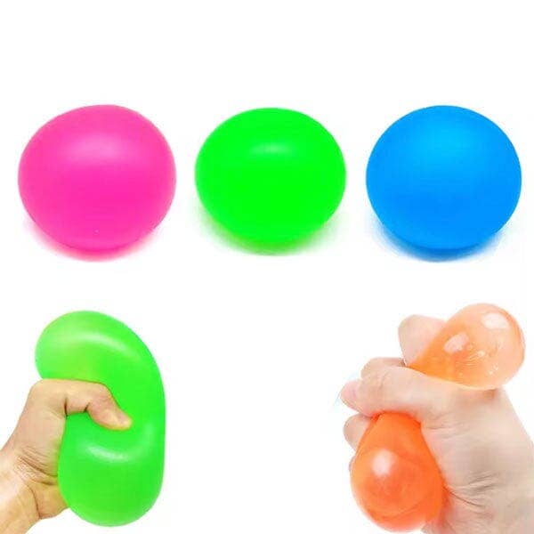 SugarSqueez Squishy Fidget Sugar Stress Ball (1pc) Assorted Colors: Glitter