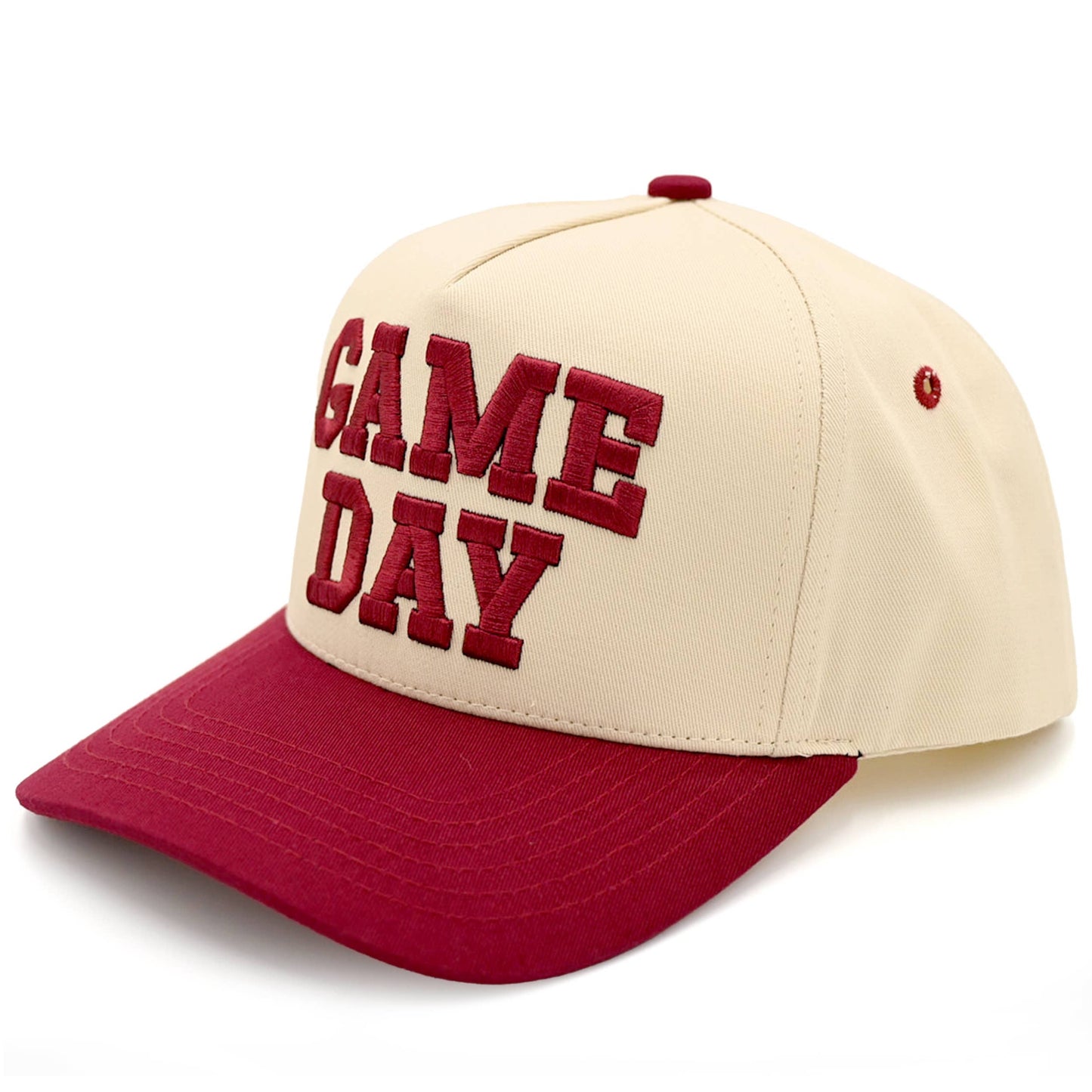 C.C GAME DAY Embroidered Cotton Baseball Cap: Dark Green