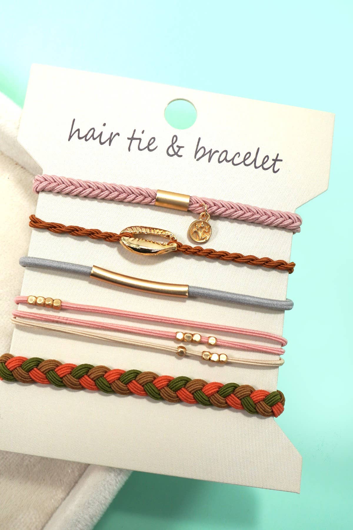BOHO DUAL FUNCTION KNOT BRACELET HAIR TIES | 40BH104: BOW
