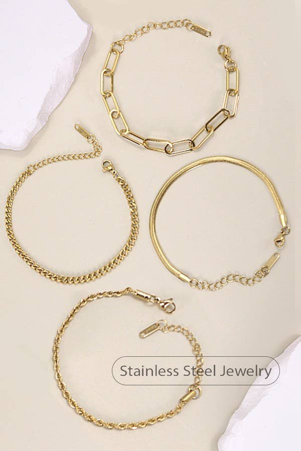 STAINLESS STEEL WATERPROOF TARNISH FREE BRACELET | 40B112: ROPE