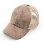 CC Faux Leather Pony Cap | Criss-Cross ( BT-923 ): Rose