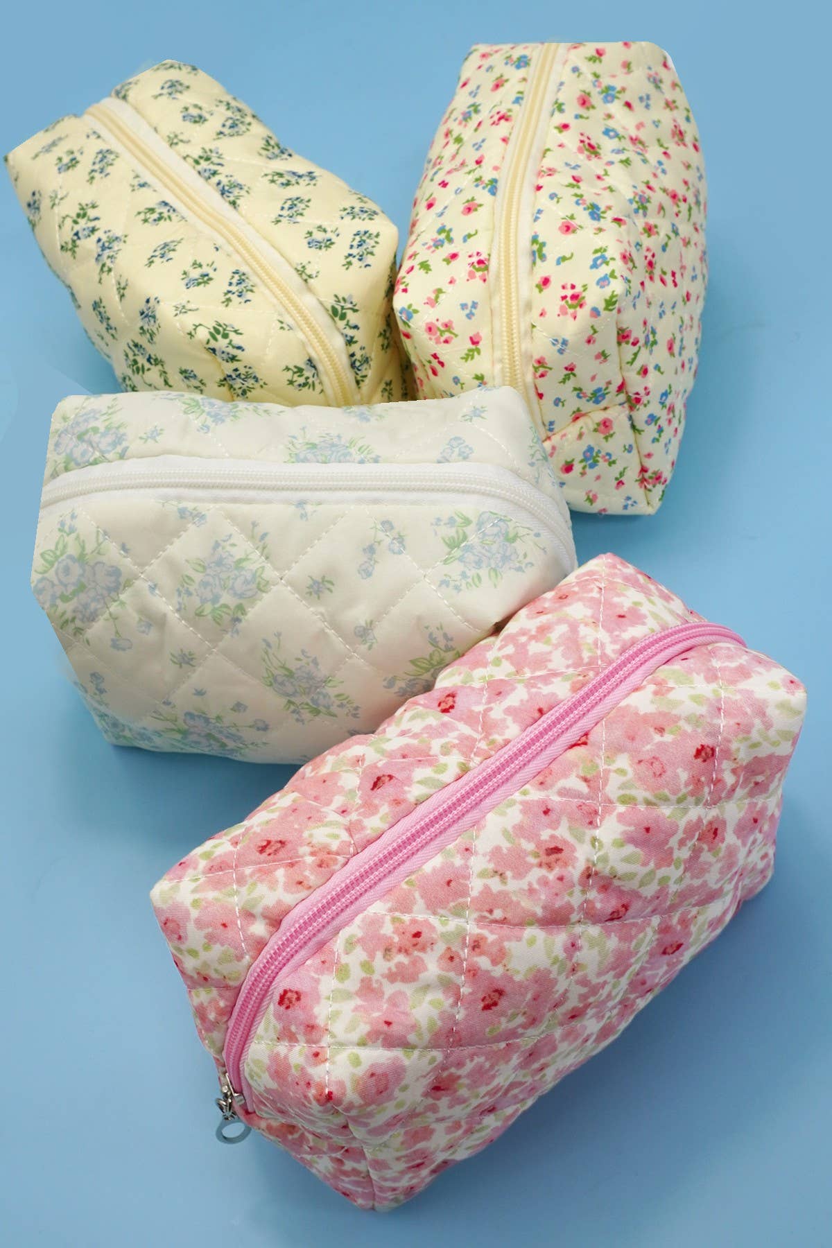 FLORAL TOILE PATTERN MAKEUP COSMETIC POUCH BAG | 40P562: D