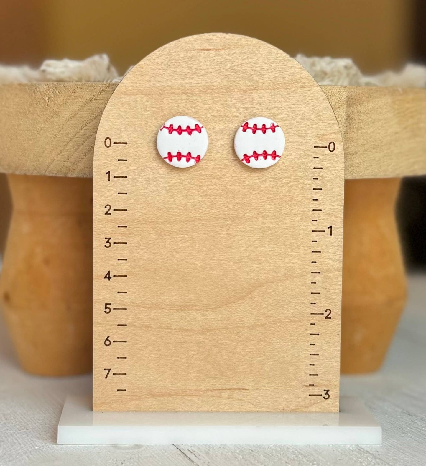 Baseball Earrings: Baseball Studs