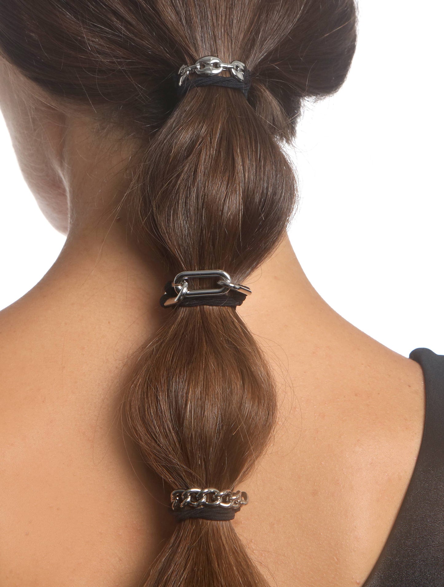 2-in-1 Bracelet Hair Tie Set - Western - 3 Pc Set - 10 Pack: Beige / Brown / Black
