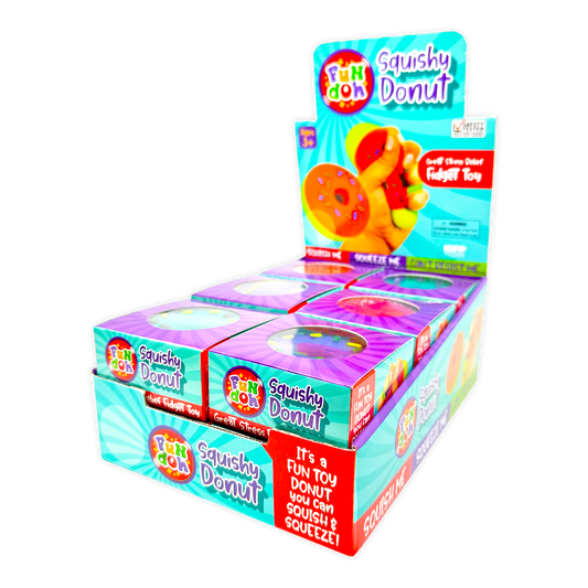 Fun Doh Squishy Fidget Donut Boxed Assortment - 12/Display: Wholesale Price
