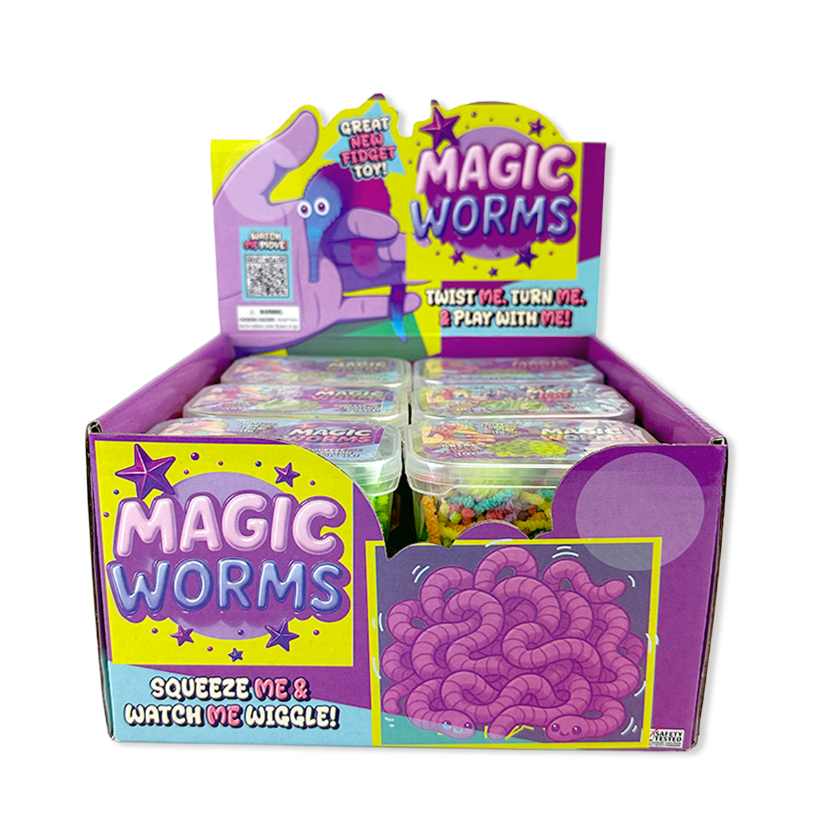 So Much Fun! Magic Worms Fidget Toy Assortment - 12/Display: Wholesale Price
