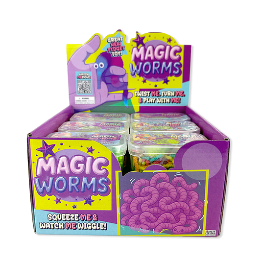 So Much Fun! Magic Worms Fidget Toy Assortment - 12/Display: Wholesale Price