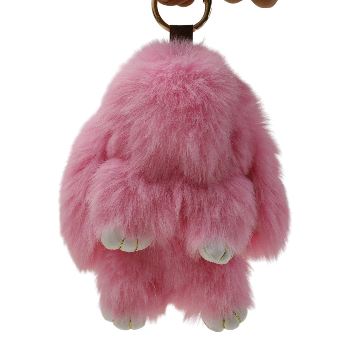 Cut Rabbit Pom Pom Key Chain KC0225-5. (3PC): LIGHT PINK