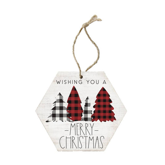 Honeycomb Ornaments - Merry Christmas Trees