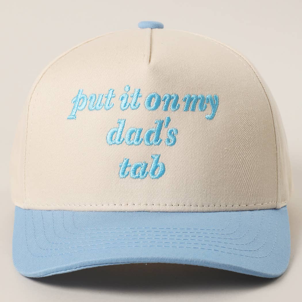 PUT IT ON MY DAD'S TAB Embroidery KIDS Trucker Hat: HOT PINK / One Size