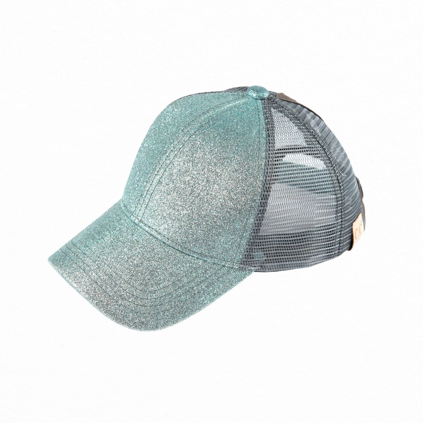 CC Kids Glitter Pony Caps ( KIDS BT-6 ): Light Blue / C.C KIDS ® Tag || Fits Size 1T - 4T || (Head Circumference 17" - 20”)