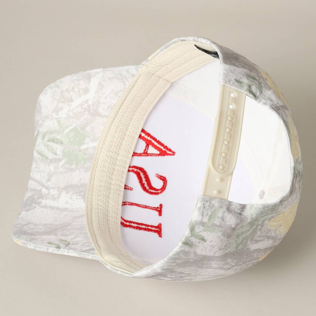 USA Letter Embroidery Camo Print Baseball Cap: BEIGE CAMO-BEIGE / ONE SIZE