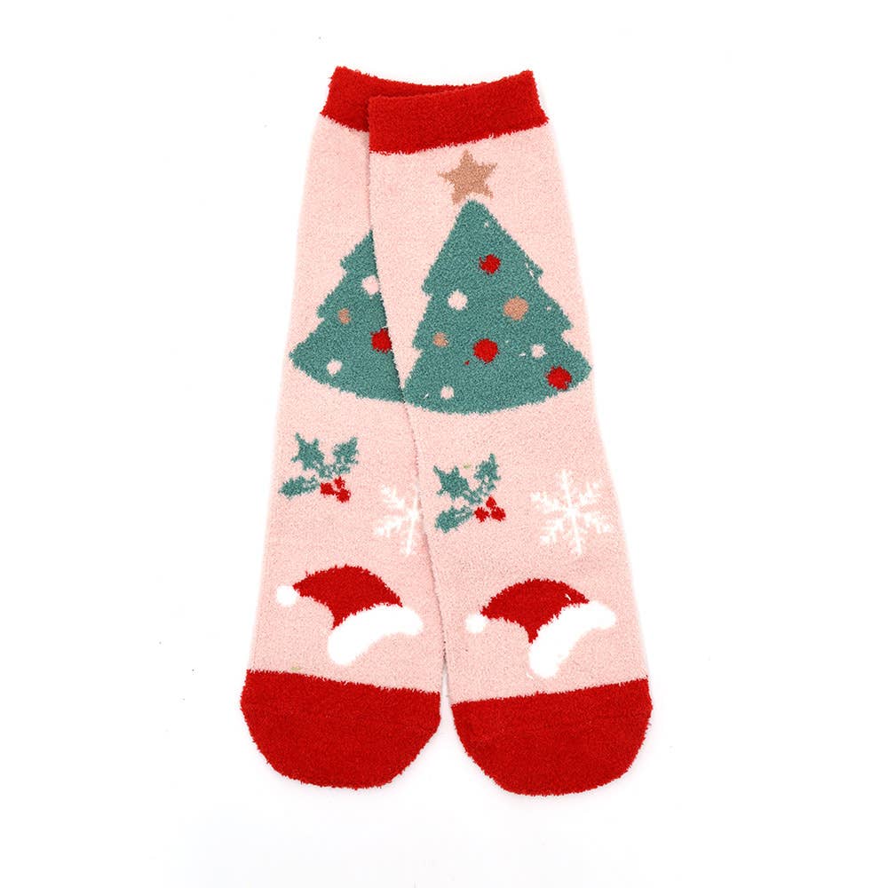 12PCS - Fuzzy Cozy Christmas Socks