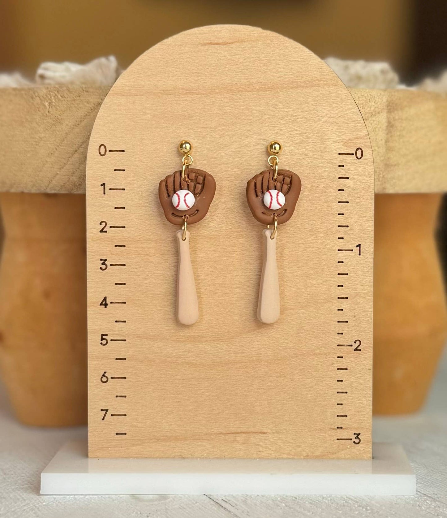 Baseball Earrings: Baseball Studs