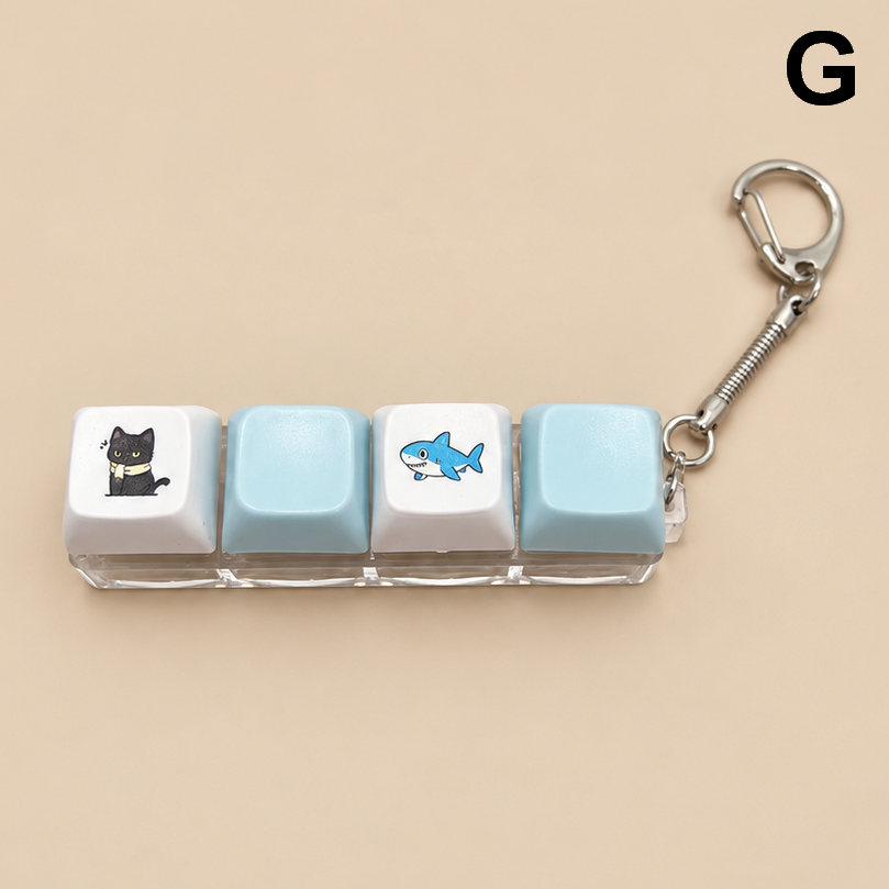 Printed Keyboard Fidget Stress Relief Keychain | 40KC205: A