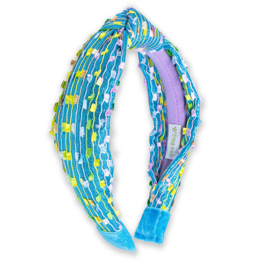 Kids Knot Headband - Confetti Hair Accessories for Girls: Aqua