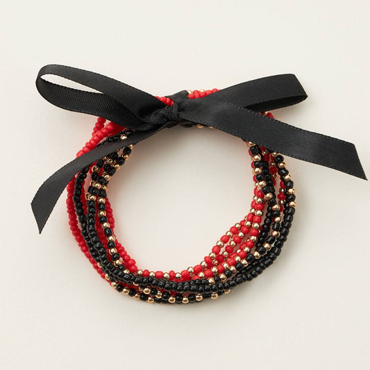 College Football Seed Bead Bracelet: GEORGIA