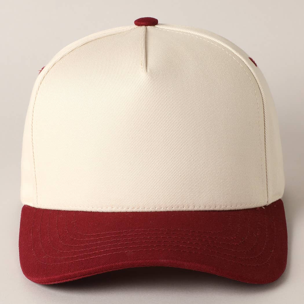 Plain Two-Tone Canvas Cotton Trucker Hat: SKY BLUE / ONE SIZE