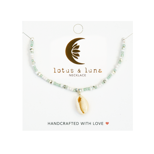 Mademoishelle Seed Bead Shell Necklace