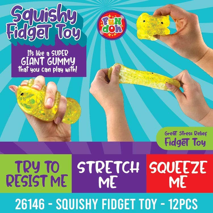 Fun Doh Squish and Squeeze Gummy Fidget Toy - 12/Display: Wholesale Price