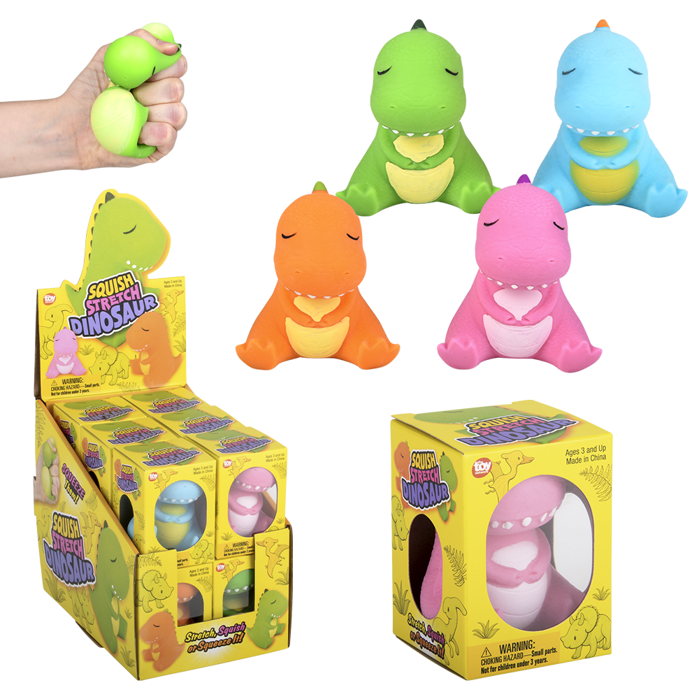 (T) 3" SQUISH AND STRETCH DINOSAUR