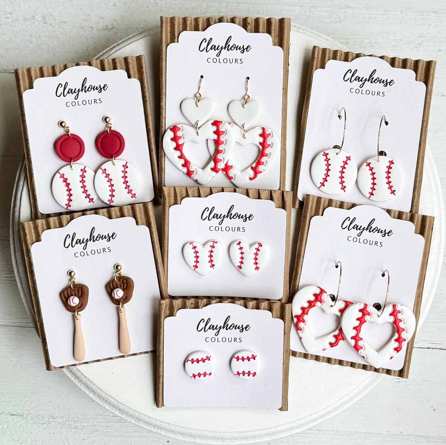 Baseball Earrings: Baseball Studs