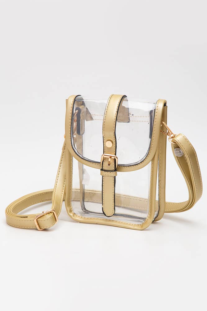 Clear Cross Body Stadium Concert Transparent Handbag: Navy