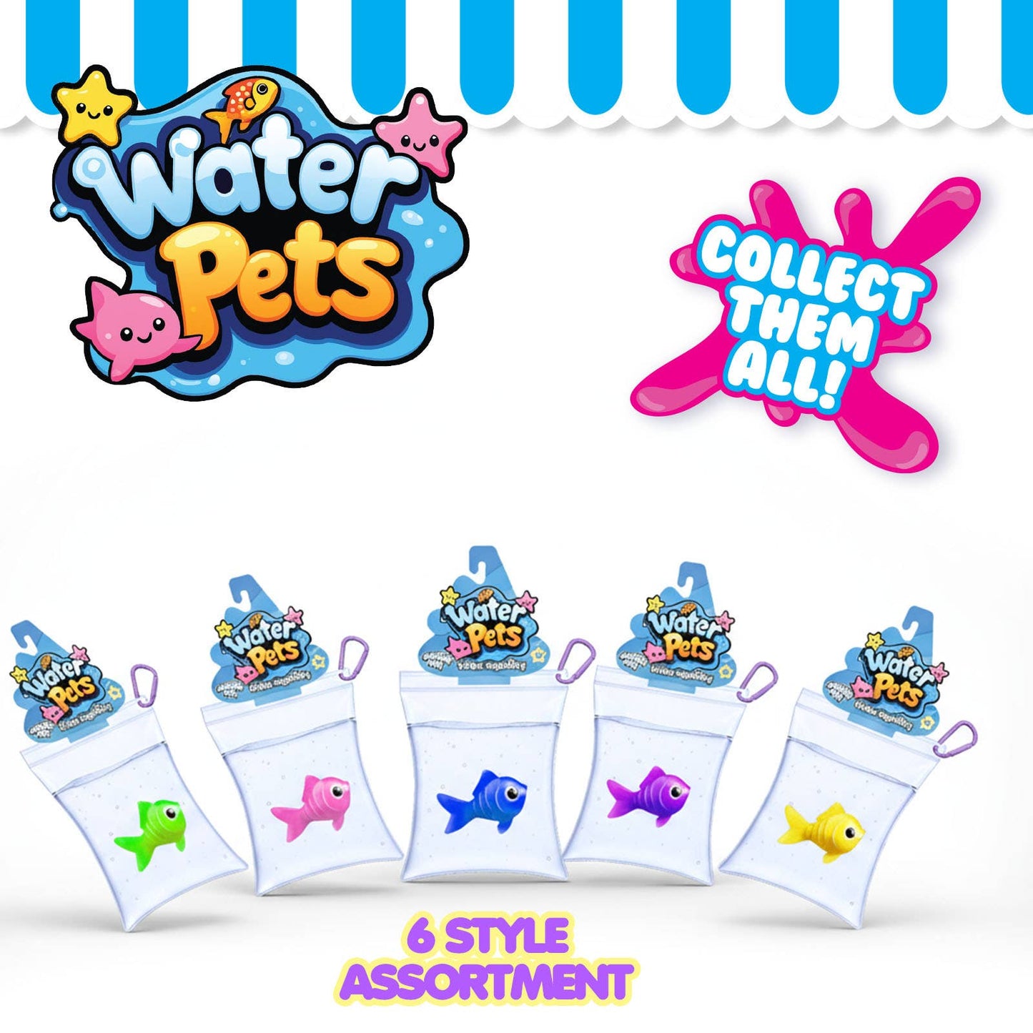 24pc Taba Squishy Mushmeez Water Pets 6 Style Assortment