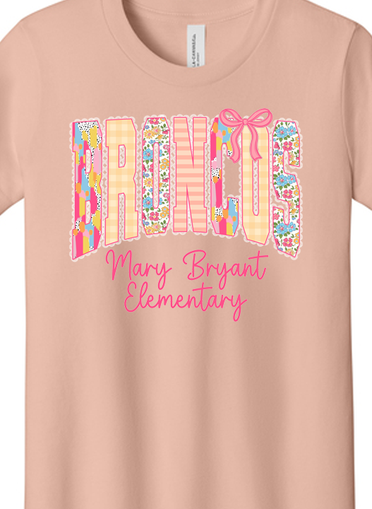 Mary Bryant Broncos Peach Shirt