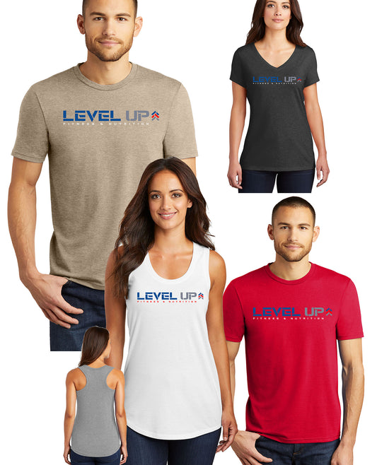 Level Up Tri-Blend T-Shirt W/ Color Logo