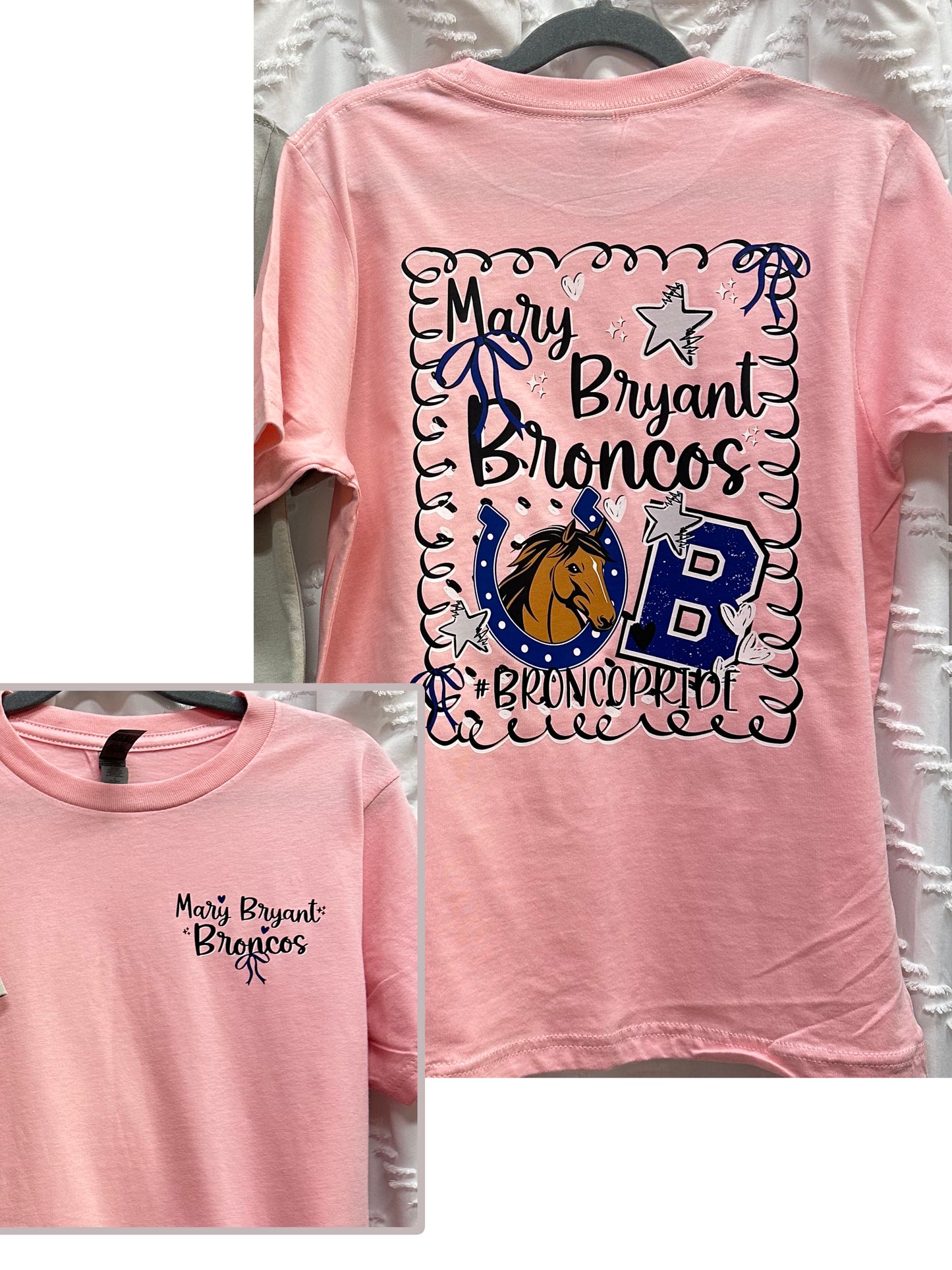 Mary Bryant Pink Bow w/ Back Tee