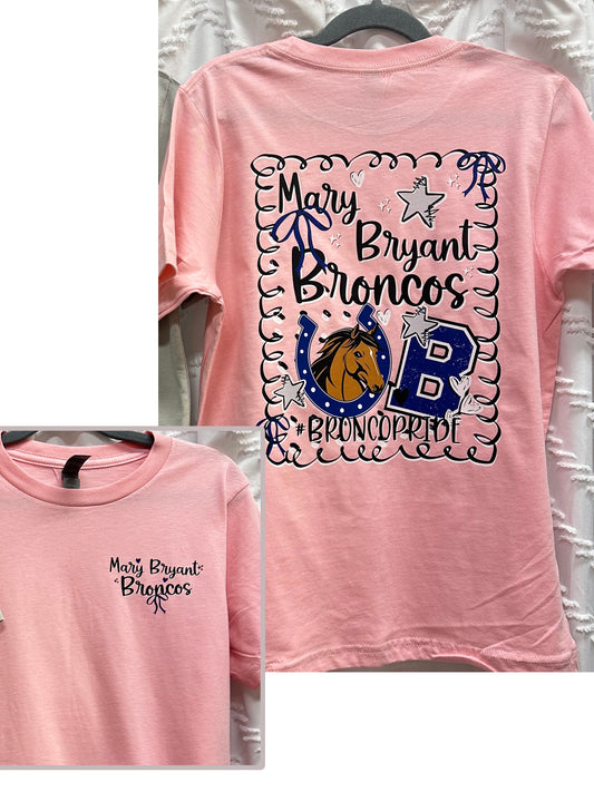 Mary Bryant Pink Bow w/ Back Tee
