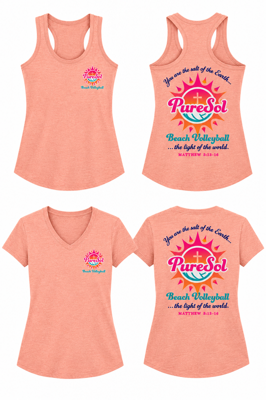 PureSol Beach Volleyball V-Neck Or Tank Top
