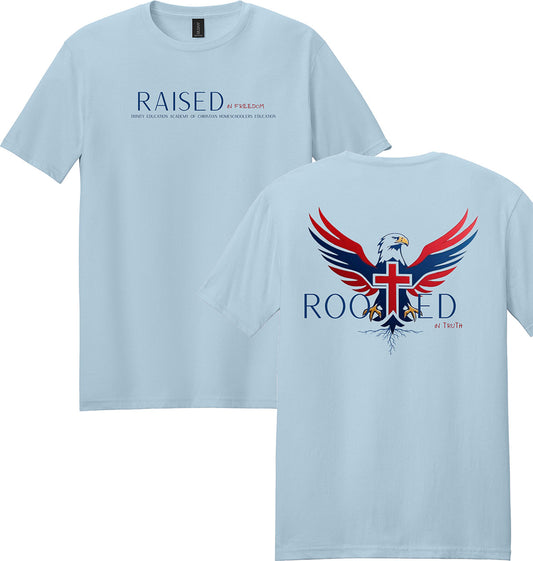T.E.A.C.H RAISED Light Blue Tee