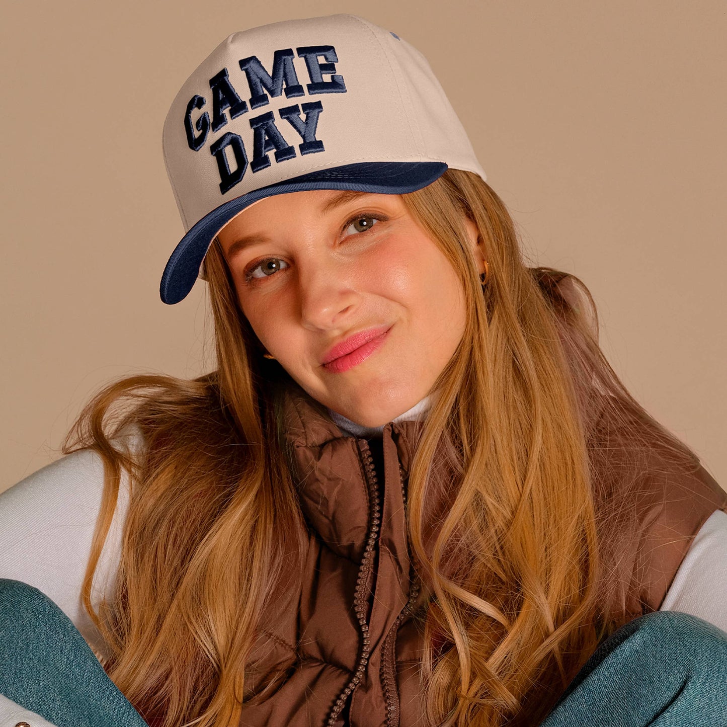 C.C GAME DAY Embroidered Cotton Baseball Cap: Dark Green