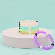 Load image into Gallery viewer, Beaded Glow In The Dark Bubble Bracelets - 6 Pack